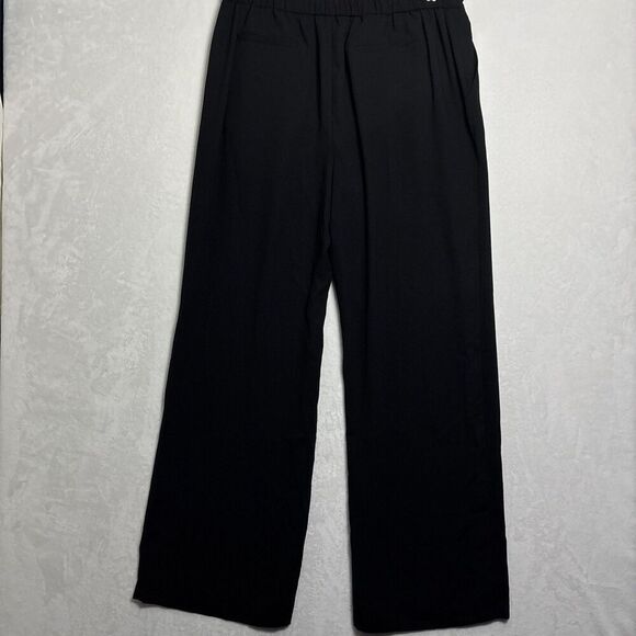 Nordstrom Rack Women's Wide Leg Pleated Front Elastic Waist Pants NWT Black XL - Picture 5 of 15